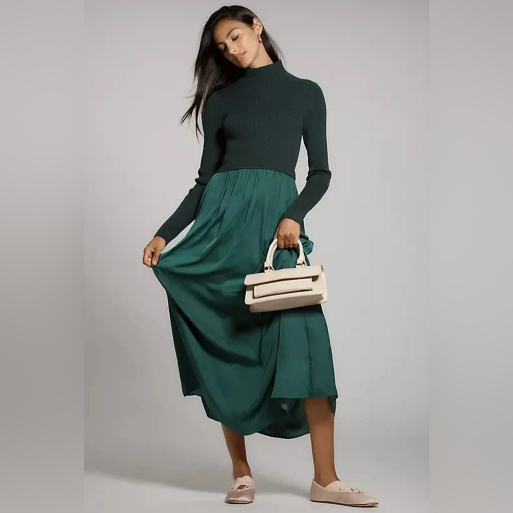 Anthropologie The Twofer Dress, Green, Size S